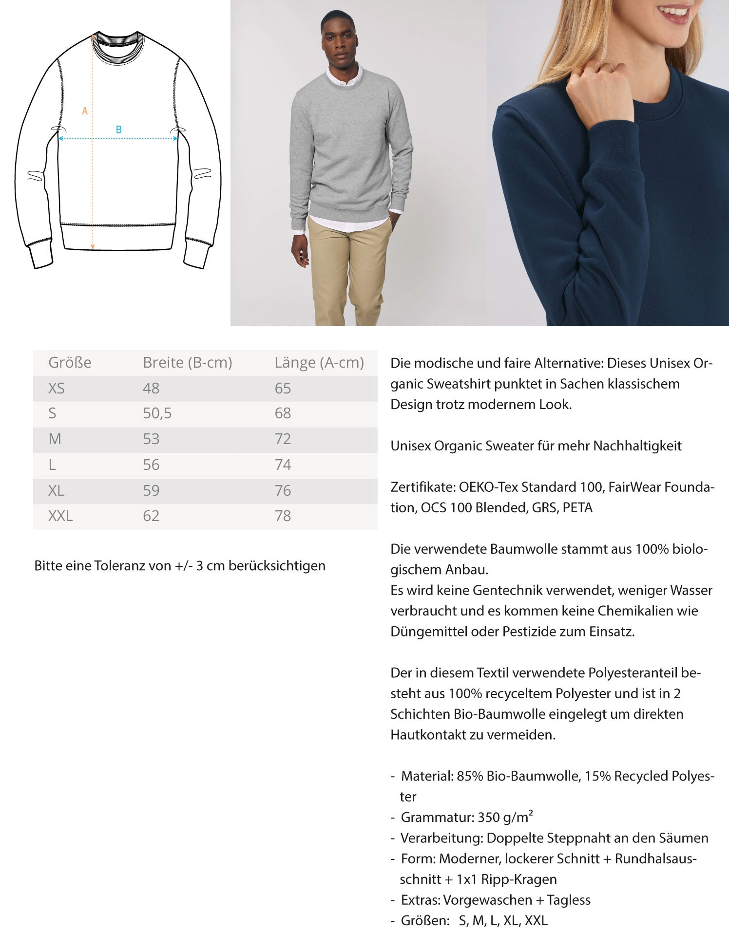 Organic Premium E-Motorroller Sweatshirt: SONS