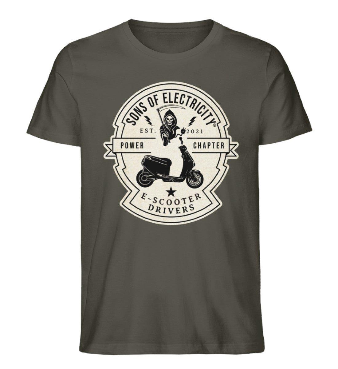 Organic Premium E-Motorroller T-Shirt: SONS OF ELECTRICITY -