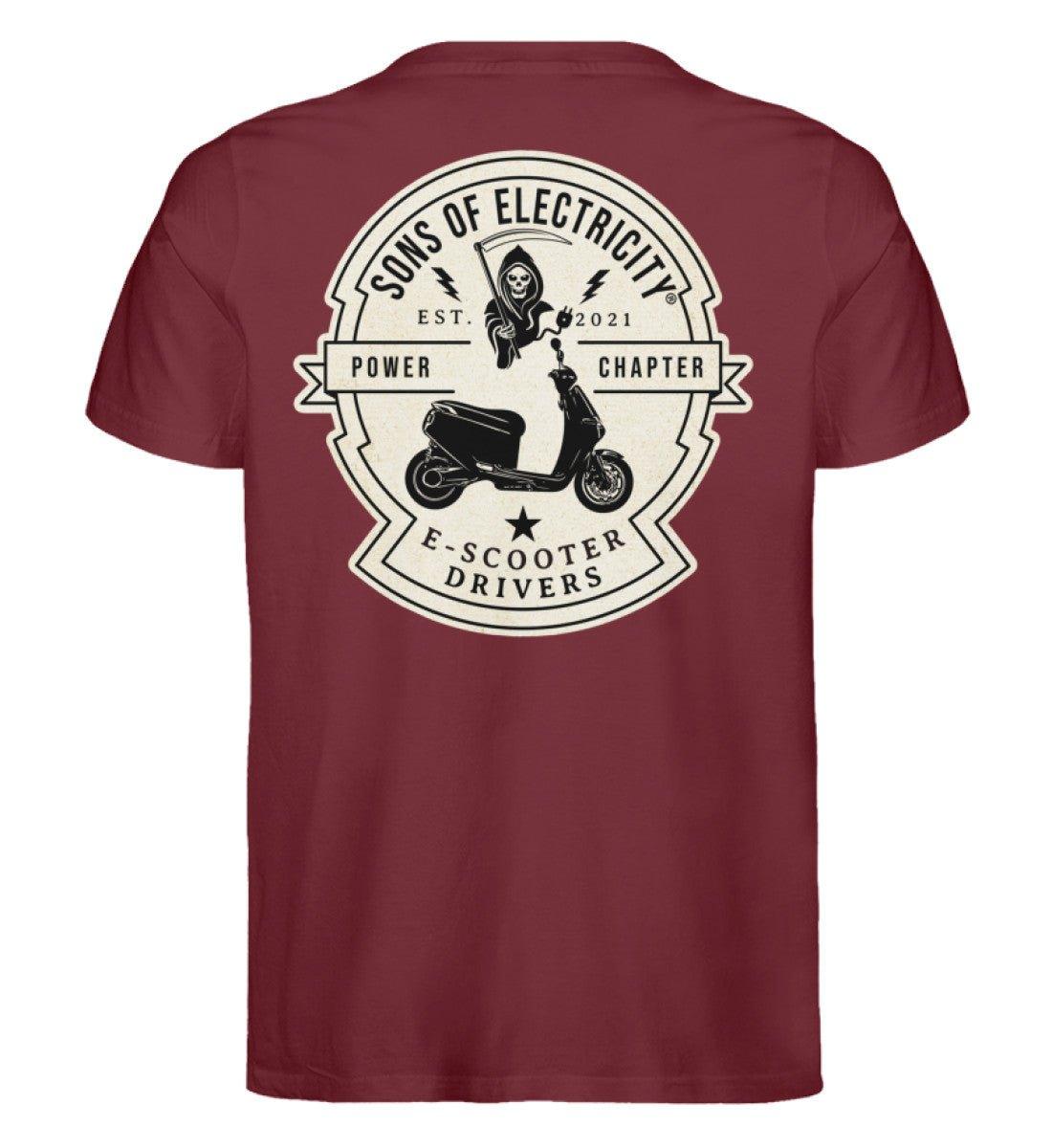 Organic Premium E-Motorroller T-Shirt: SONS OF ELECTRICITY -