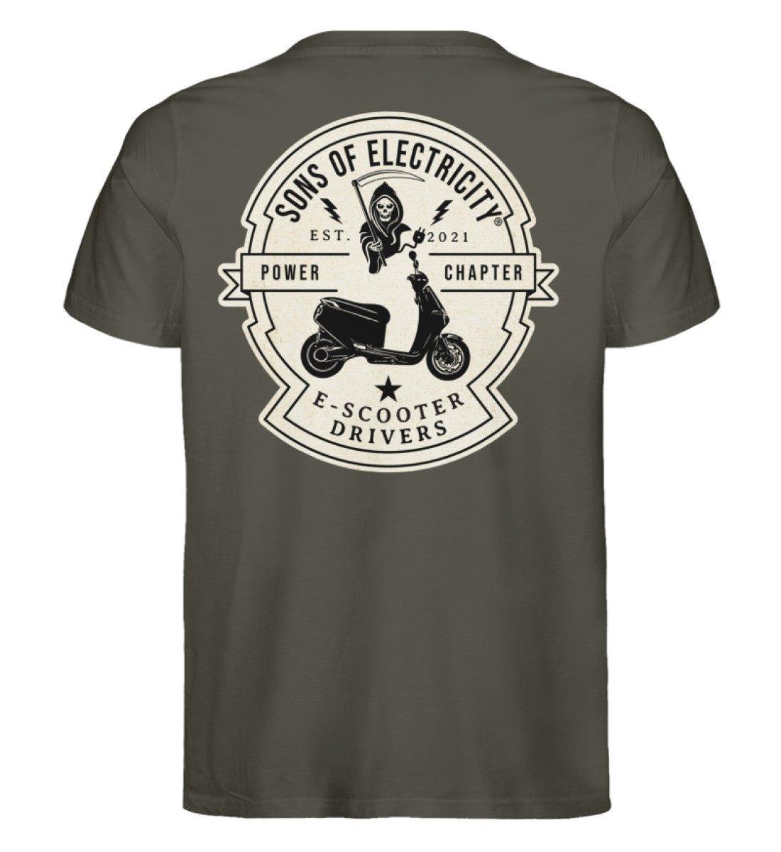 Organic Premium E-Motorroller T-Shirt: SONS OF ELECTRICITY -