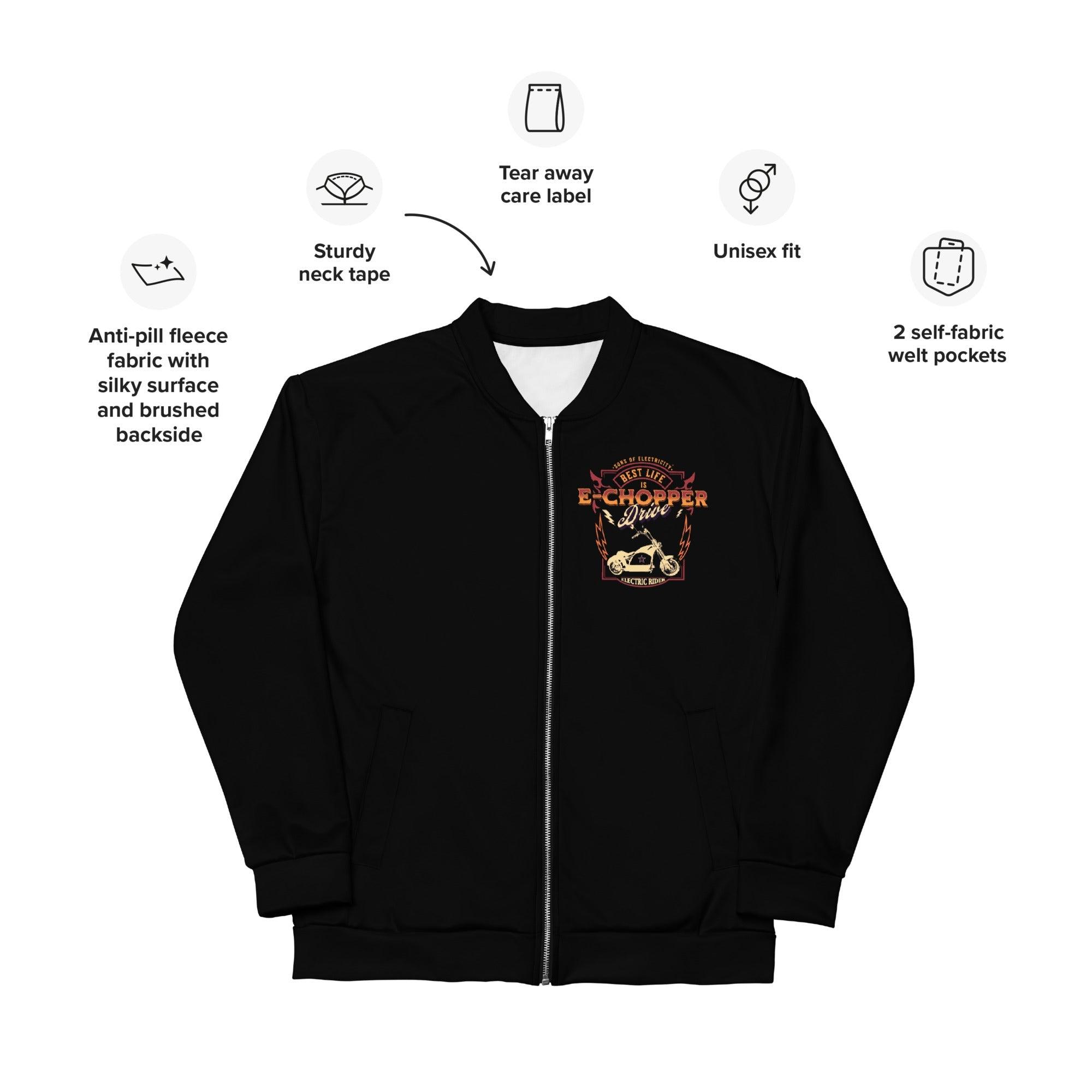 Premium E-Chopper (1) Bomberjacke: Best Life is drive -