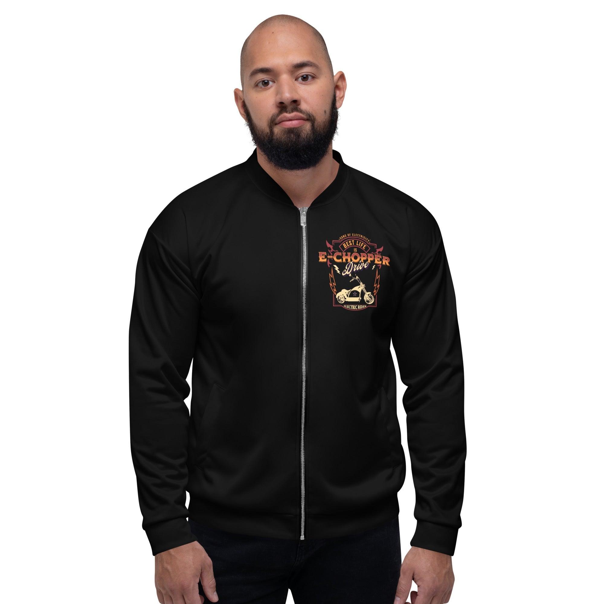 Premium E-Chopper (1) Bomberjacke: Best Life is drive - XS -