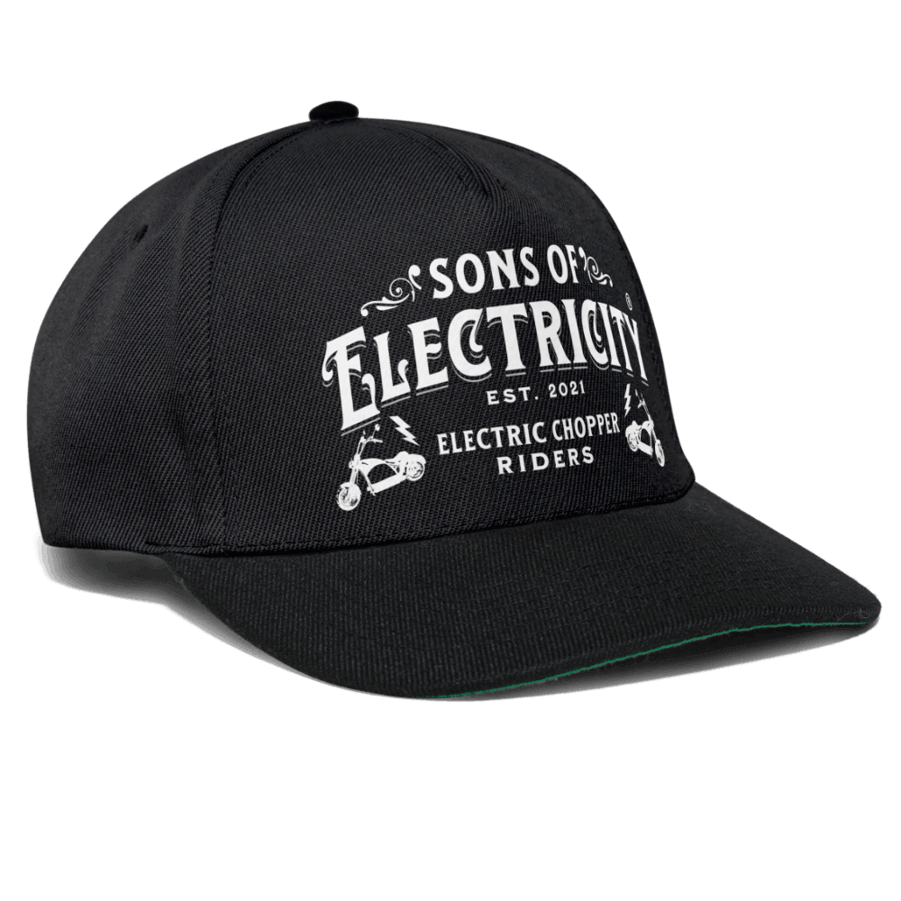 Premium E-Chopper Snapback Cap: SONS OF ELECTRICITY Electric
