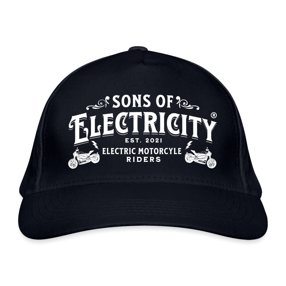 Premium E-Motorrad Bio-Baseballkappe: SONS OF ELECTRICITY