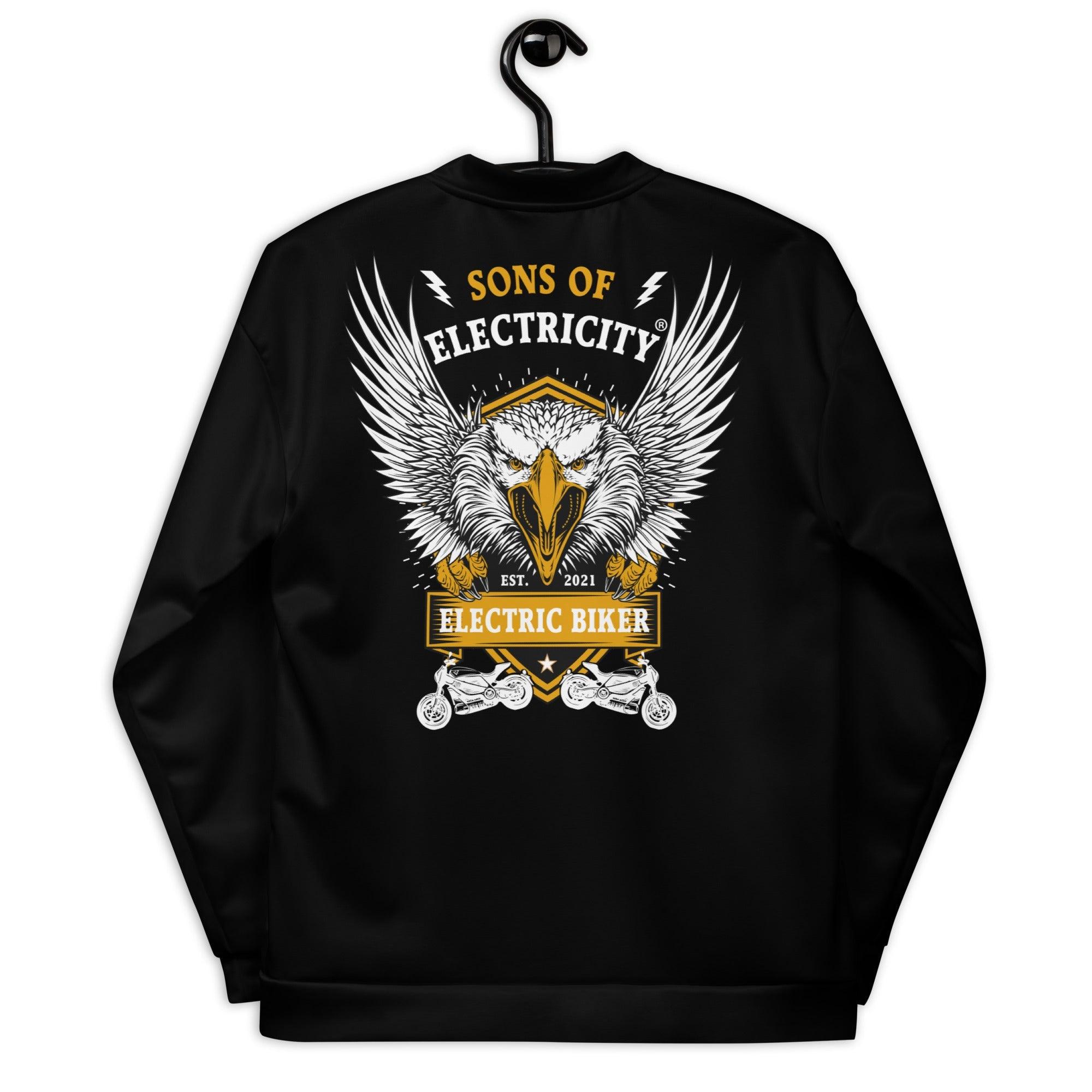 Premium E-Motorrad Bomberjacke: Electric Biker mit Adler