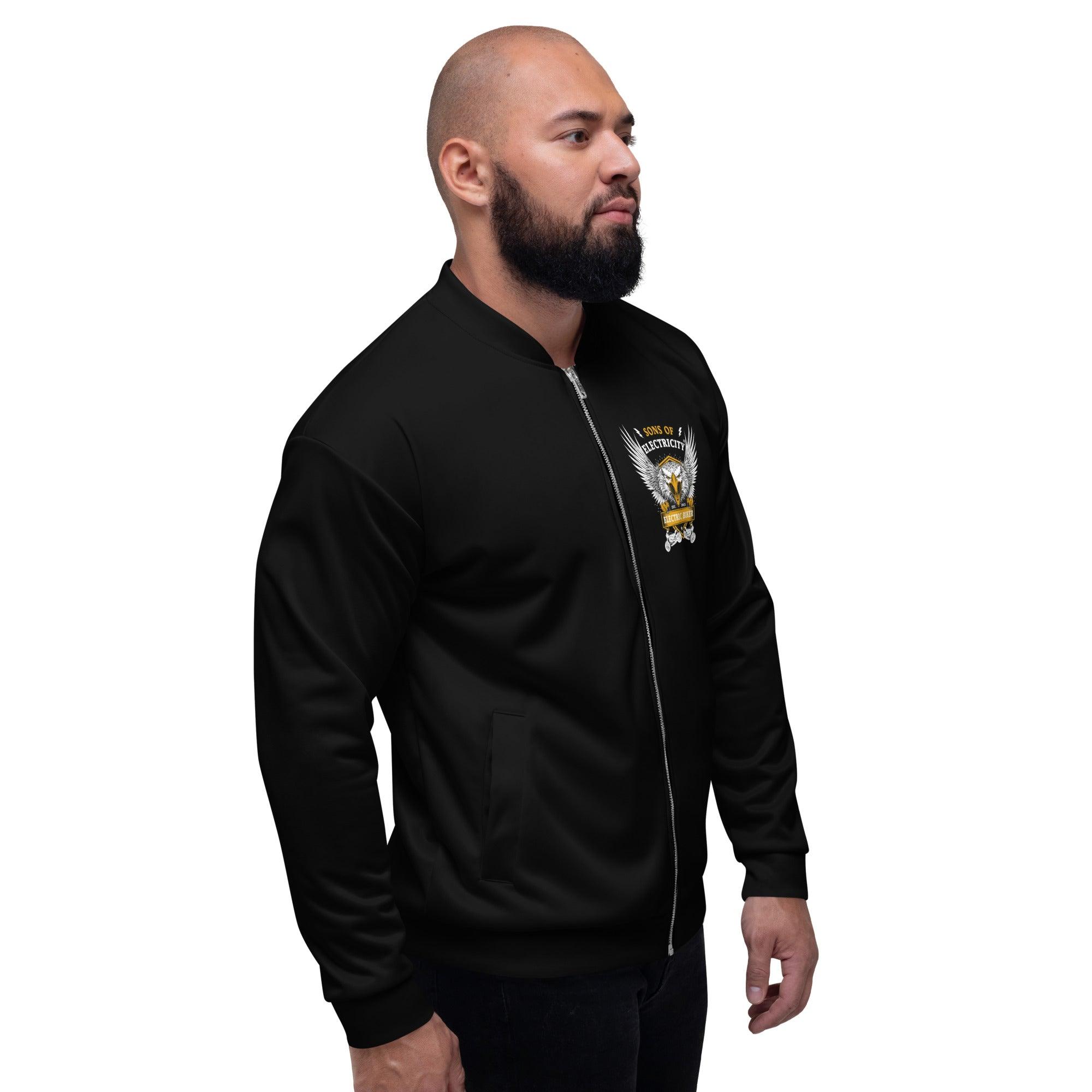 Premium E-Motorrad Bomberjacke: Electric Biker mit Adler