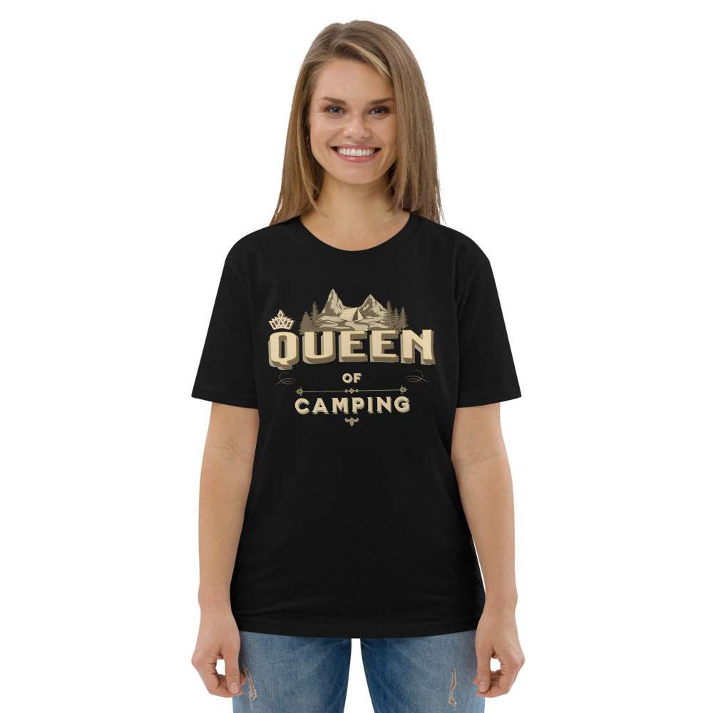 QUEEN OF CAMPING - Premium Bio Damen Kurzarm T-Shirt