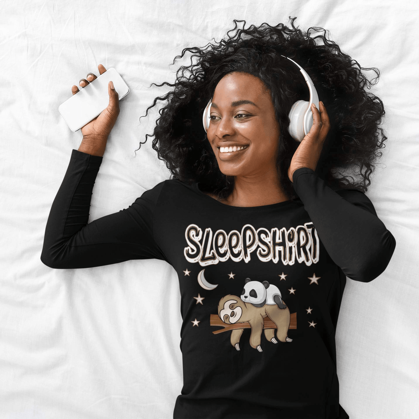 Sleep Shirt - Unisex Langarm Premium T-Shirt mit Aufdruck