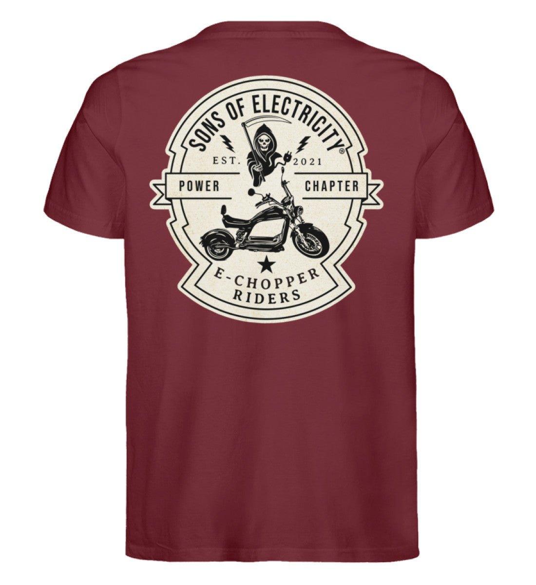 Organic Premium E-Chopper (2) T-Shirt: SONS OF ELECTRICITY -