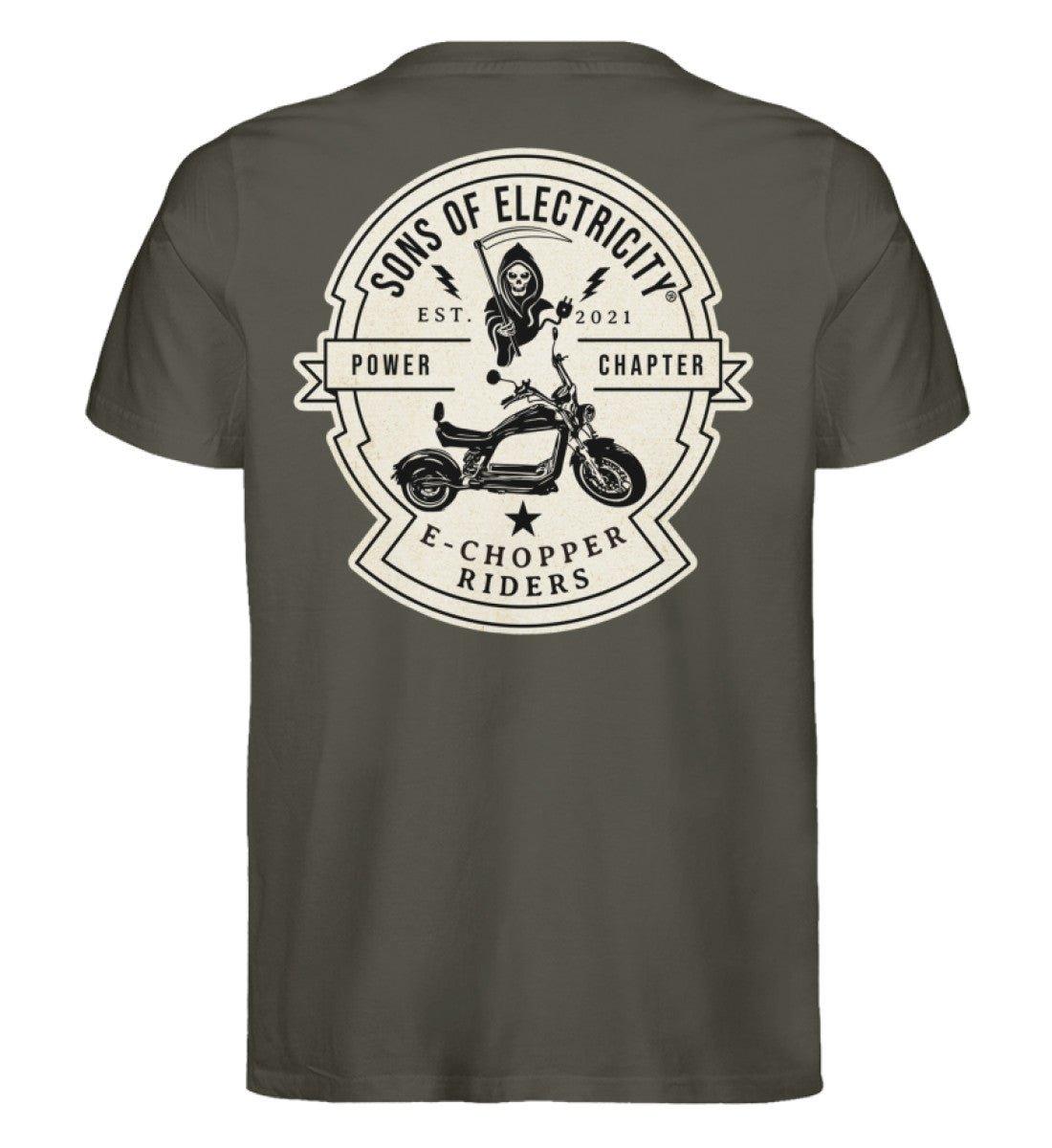 Organic Premium E-Chopper (2) T-Shirt: SONS OF ELECTRICITY -