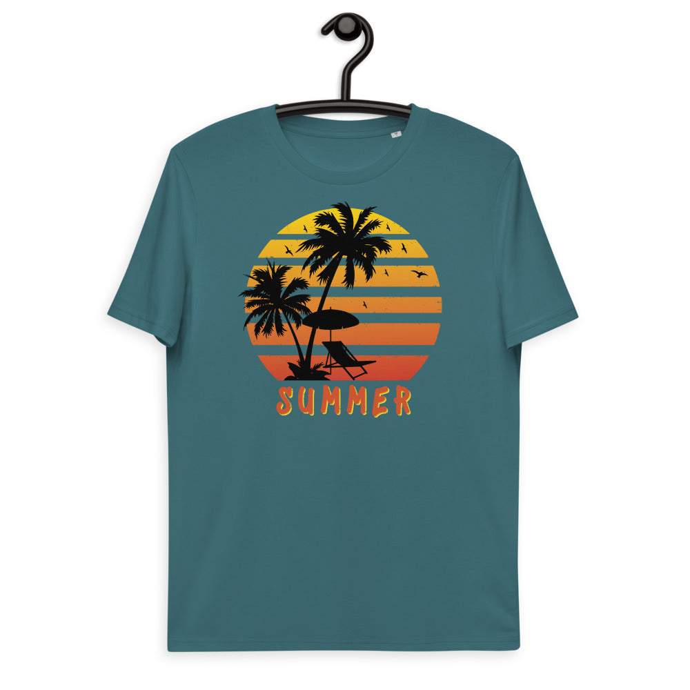 Summer - Premium Bio Unisex Kurzarm T-Shirt mit Aufdruck