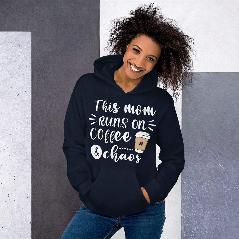 This mom runs on coffee & chaos - Damen Kapuzenpullover