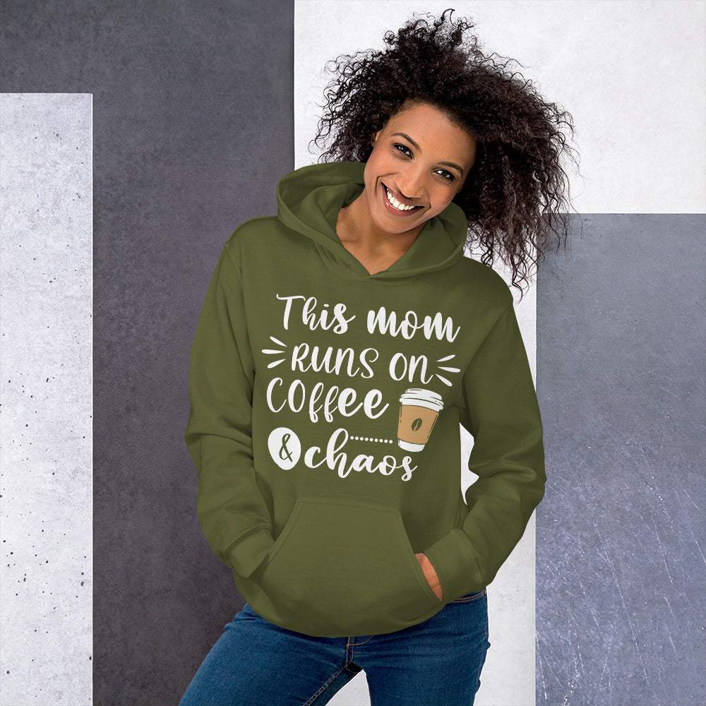 This mom runs on coffee & chaos - Damen Kapuzenpullover