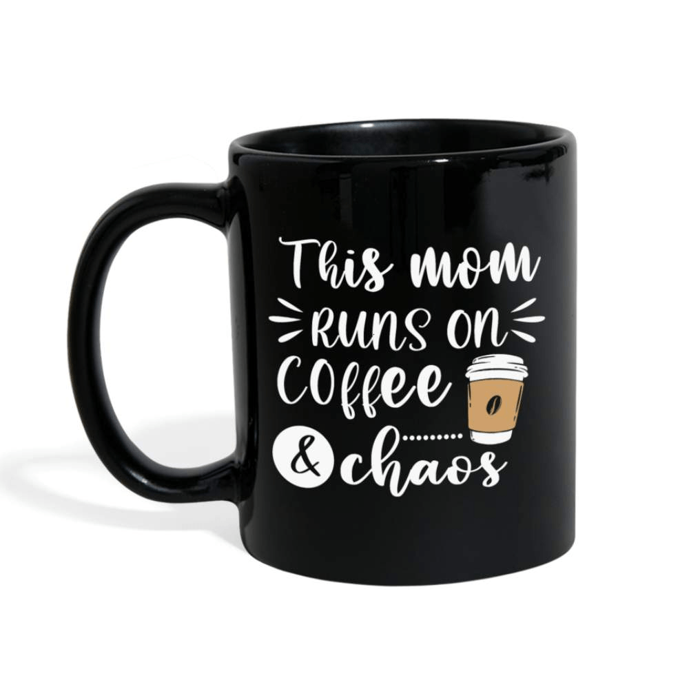 This mom runs on coffee & chaos - Tasse einfarbig - One size