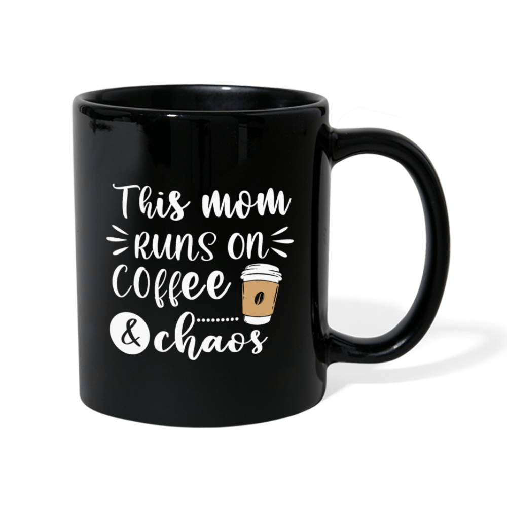 This mom runs on coffee & chaos - Tasse einfarbig - One size