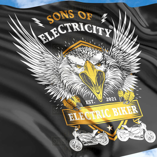 SONS OF ELECTRICITY Hiss-Fahne - E-Motorrad Electric Biker
