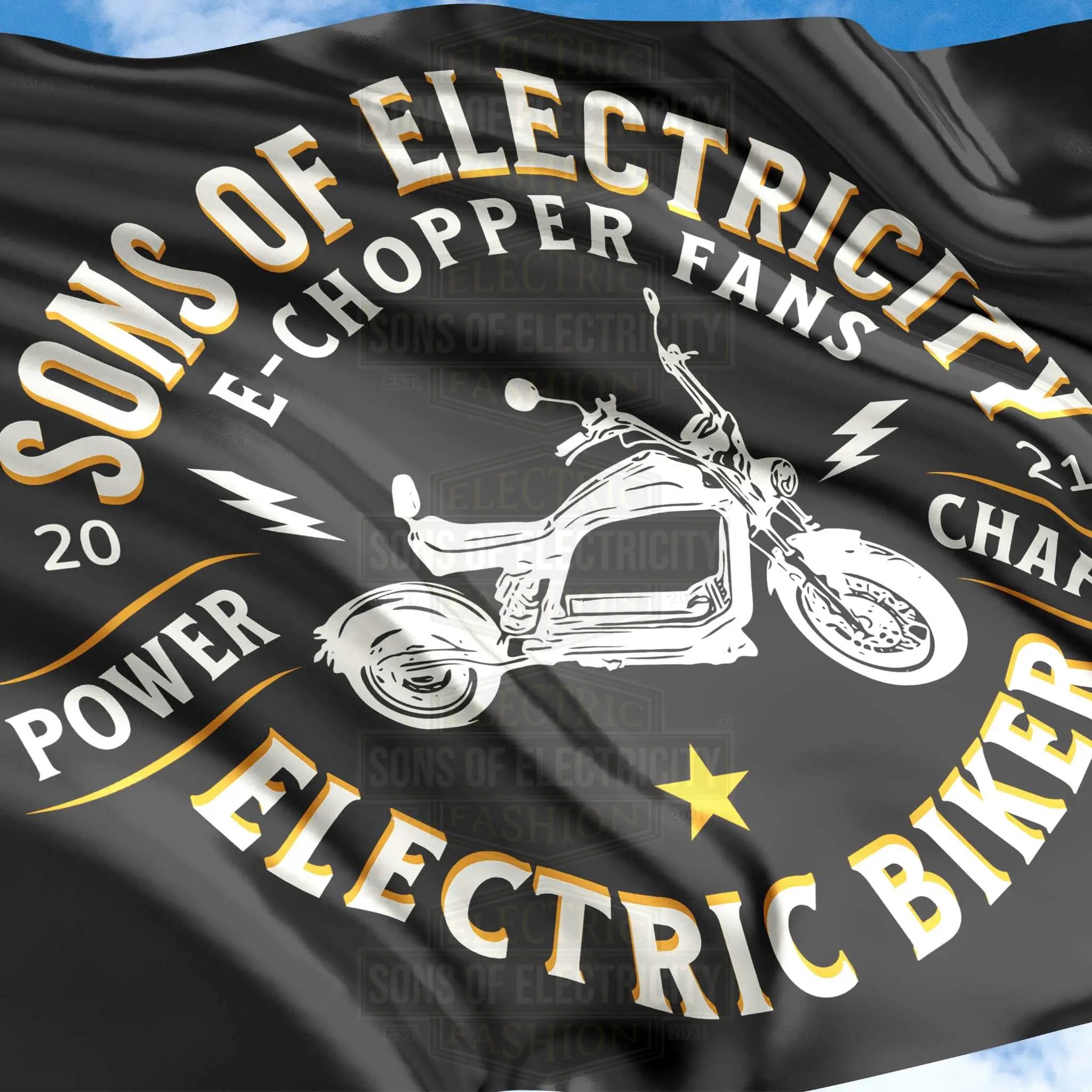 SONS OF ELECTRICITY Hiss-Fahne - E-Chopper (2) Fans Electric