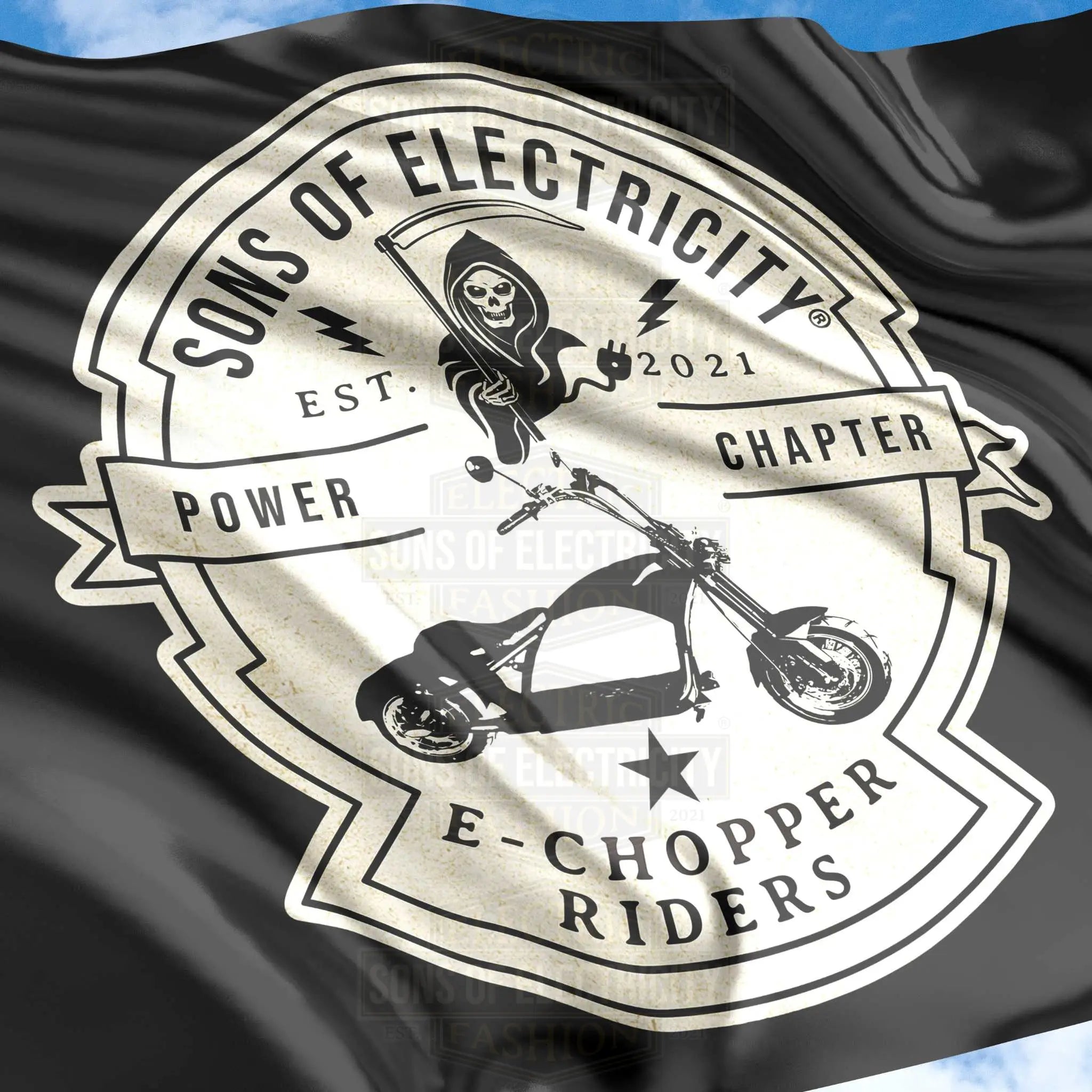 SONS OF ELECTRICITY Hiss-Fahne - E-Chopper Riders (E-Chopper