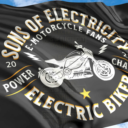 SONS OF ELECTRICITY Hiss-Fahne - E-Motorrad Fans Electric