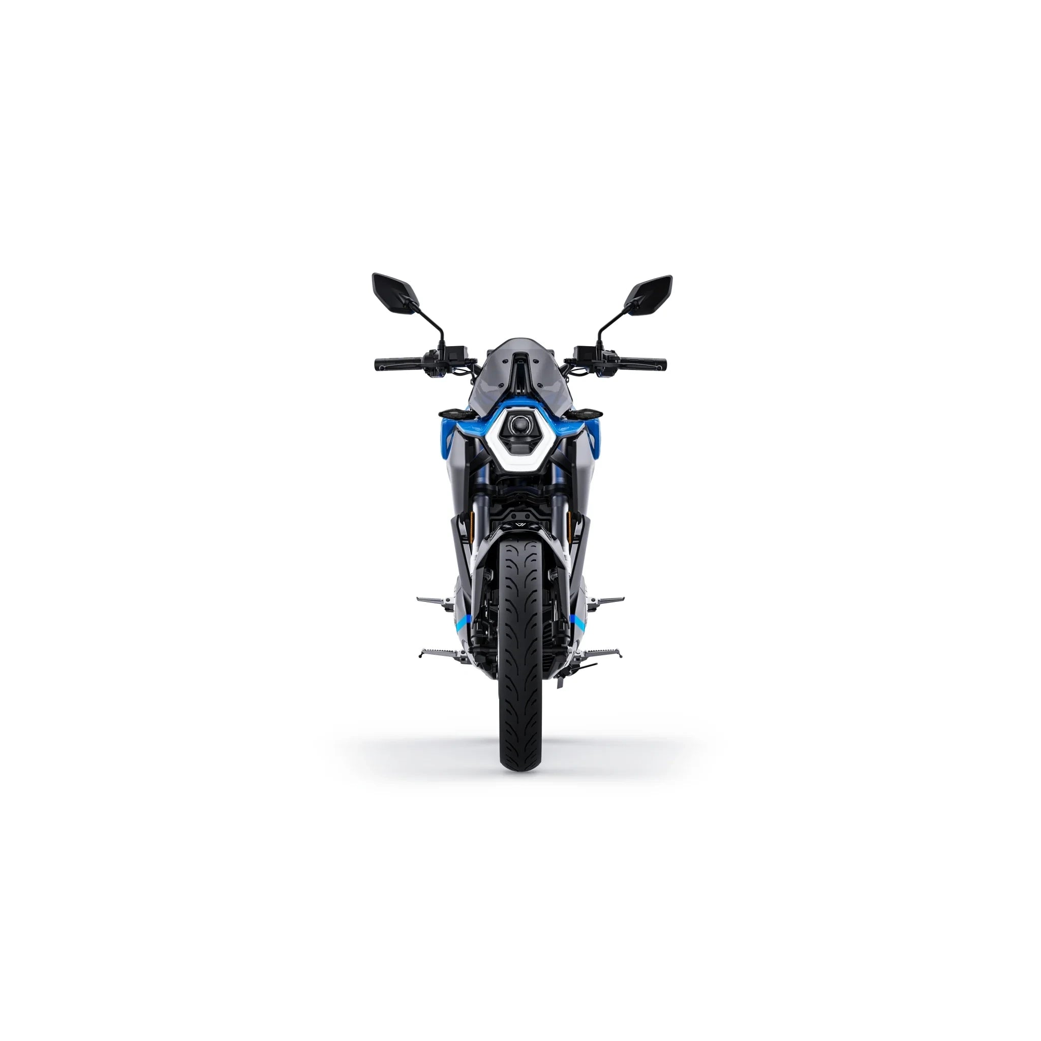 VMOTO Stash Elektroroller in Blau, Frontansicht – sportlicher E-Roller mit 120 km/h und ABS, erhältlich bei SONS OF ELECTRICITY, Dortmund, Deutschland