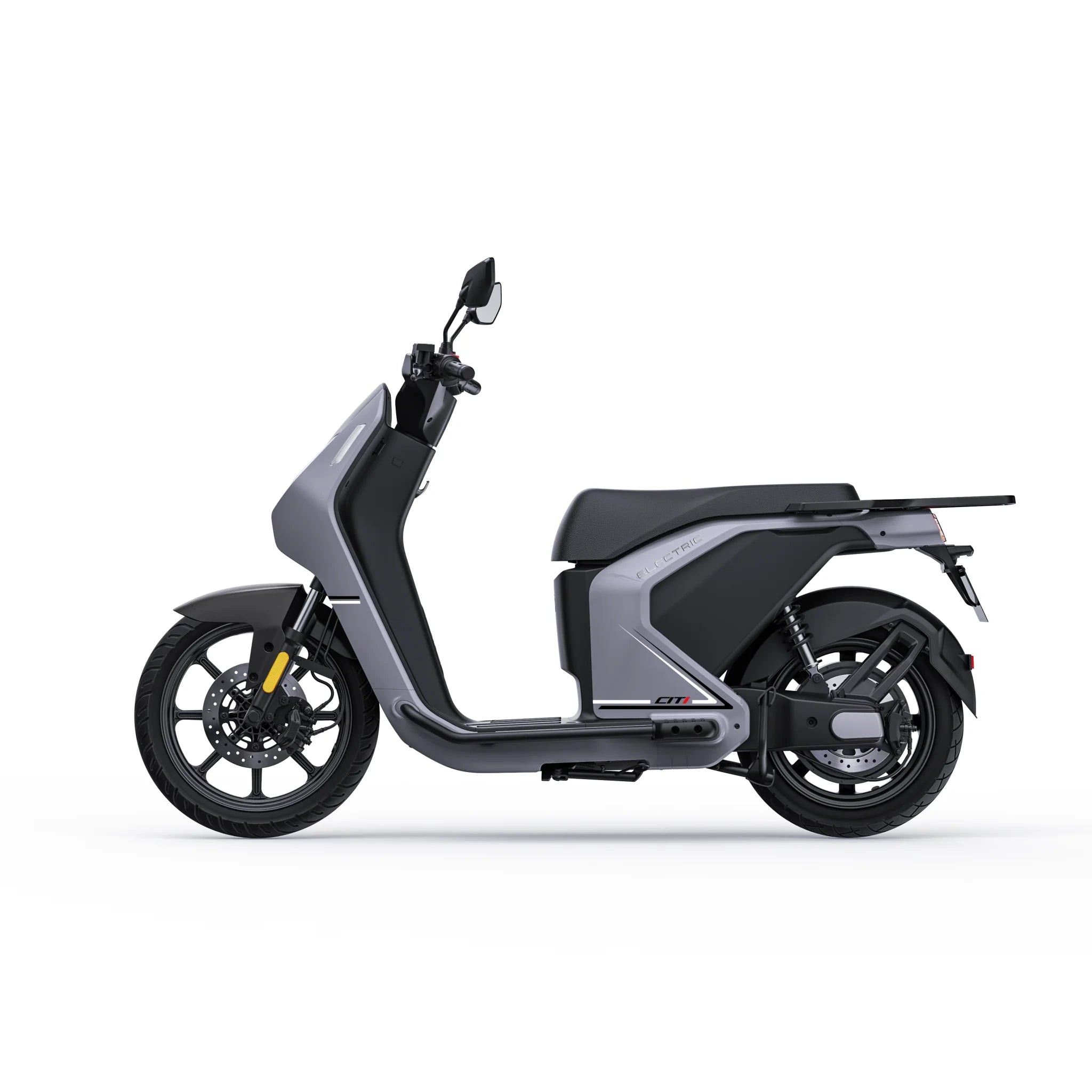 VMOTO CITI Elektroroller in Grau, Seitenansicht – urbaner E-Roller mit 80 km/h, erhältlich bei SONS OF ELECTRICITY, Dortmund, Deutschland