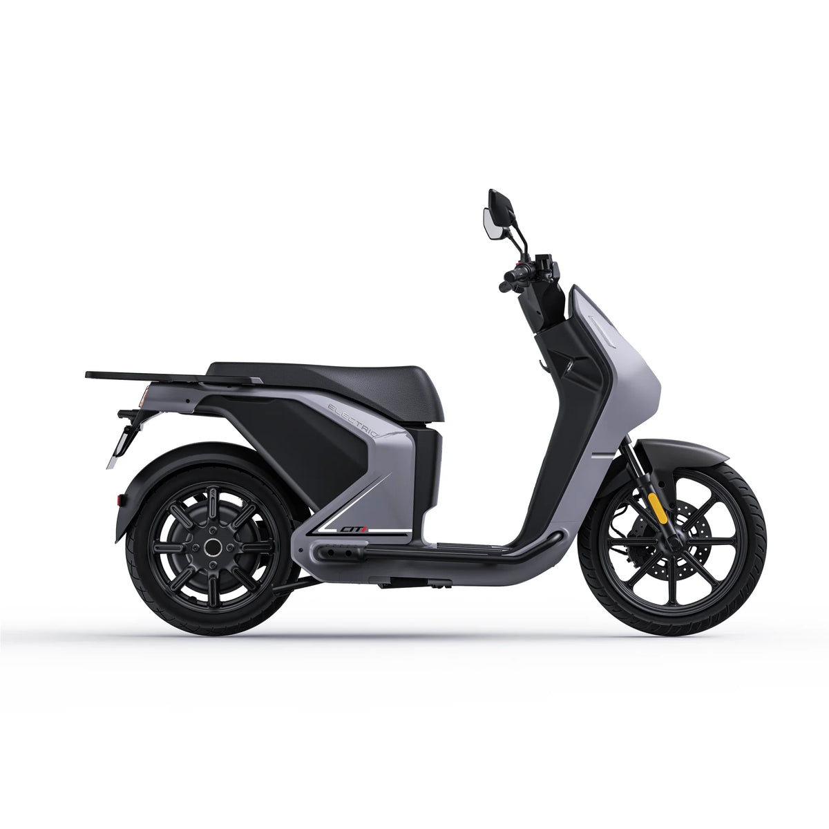 VMOTO CITI Elektroroller in Grau, Seitenansicht – urbaner E-Roller mit 80 km/h, erhältlich bei SONS OF ELECTRICITY, Dortmund, Deutschland