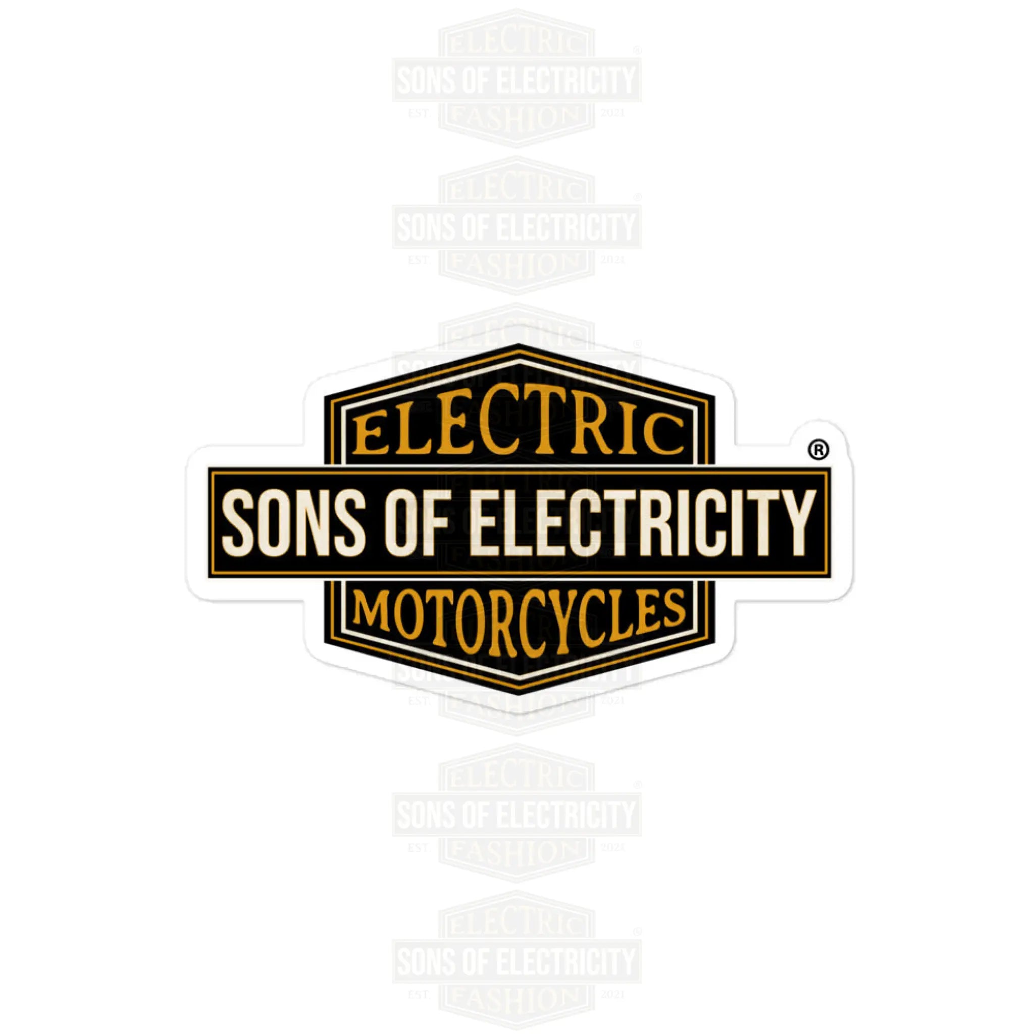 E-Chopper E-Motorrad und E-Motorroller Aufkleber: SONS OF ELECTRICITY Logo  - SONS OF ELECTRICITY
