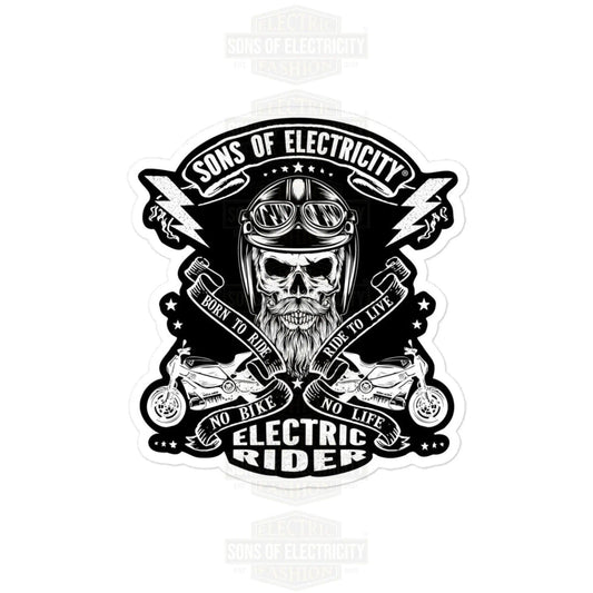 E-Motorrad Aufkleber: SONS OF ELECTRICITY Electric Rider -
