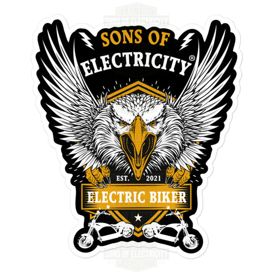 E-Chopper Aufkleber: SONS OF ELECTRICITY Electric Biker