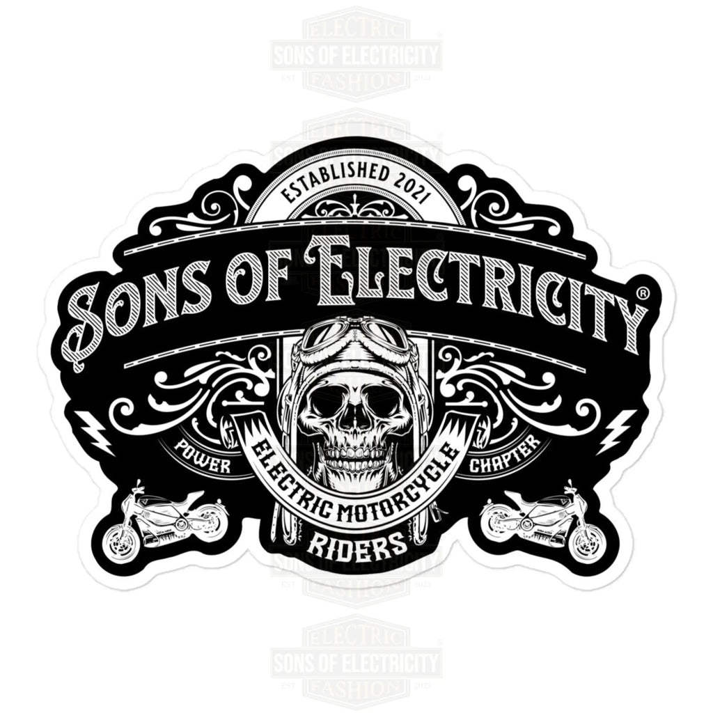 E-Motorrad Aufkleber: SONS OF ELECTRICITY Electric Motorcycle Riders