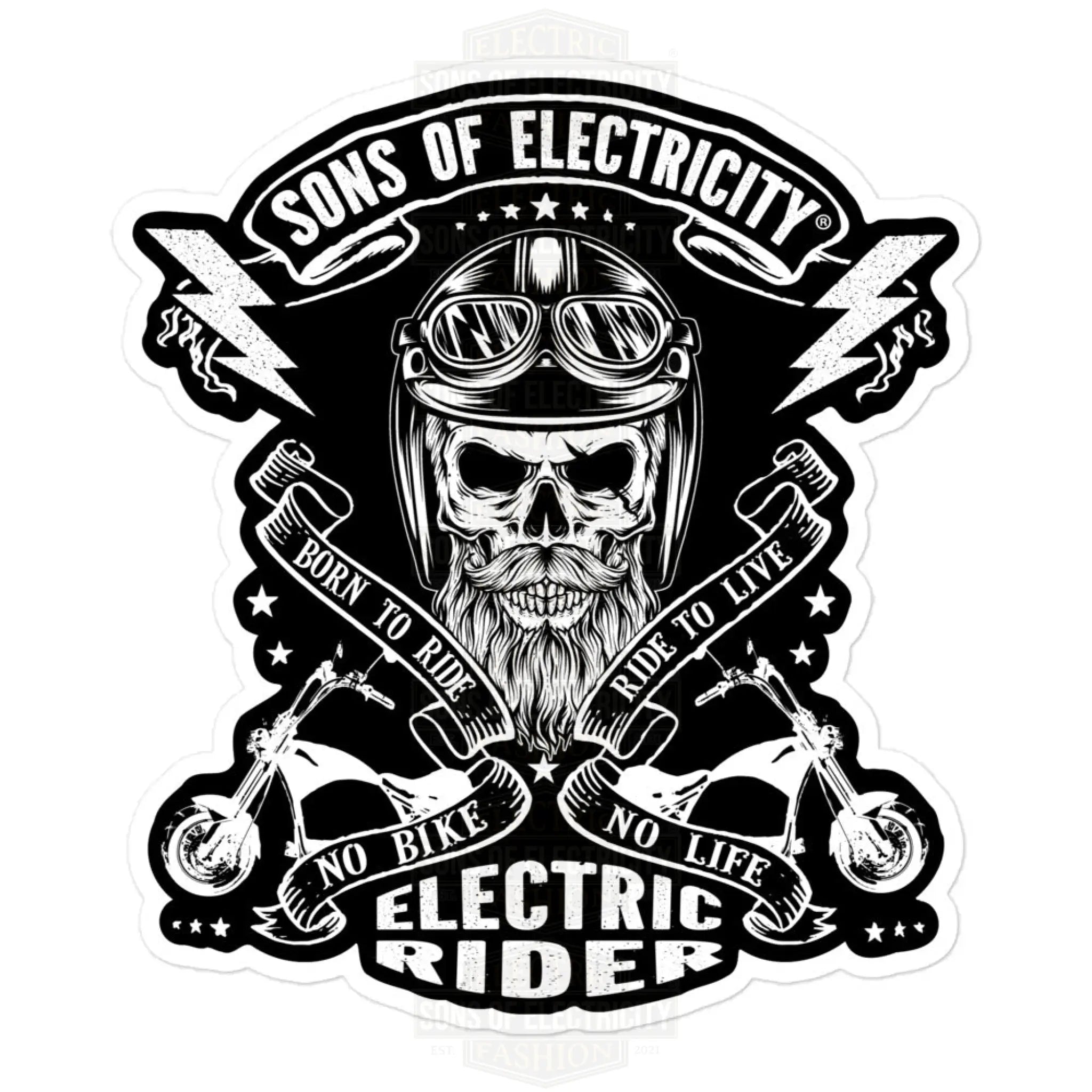 E-Chopper Aufkleber: SONS OF ELECTRICITY Electric Rider