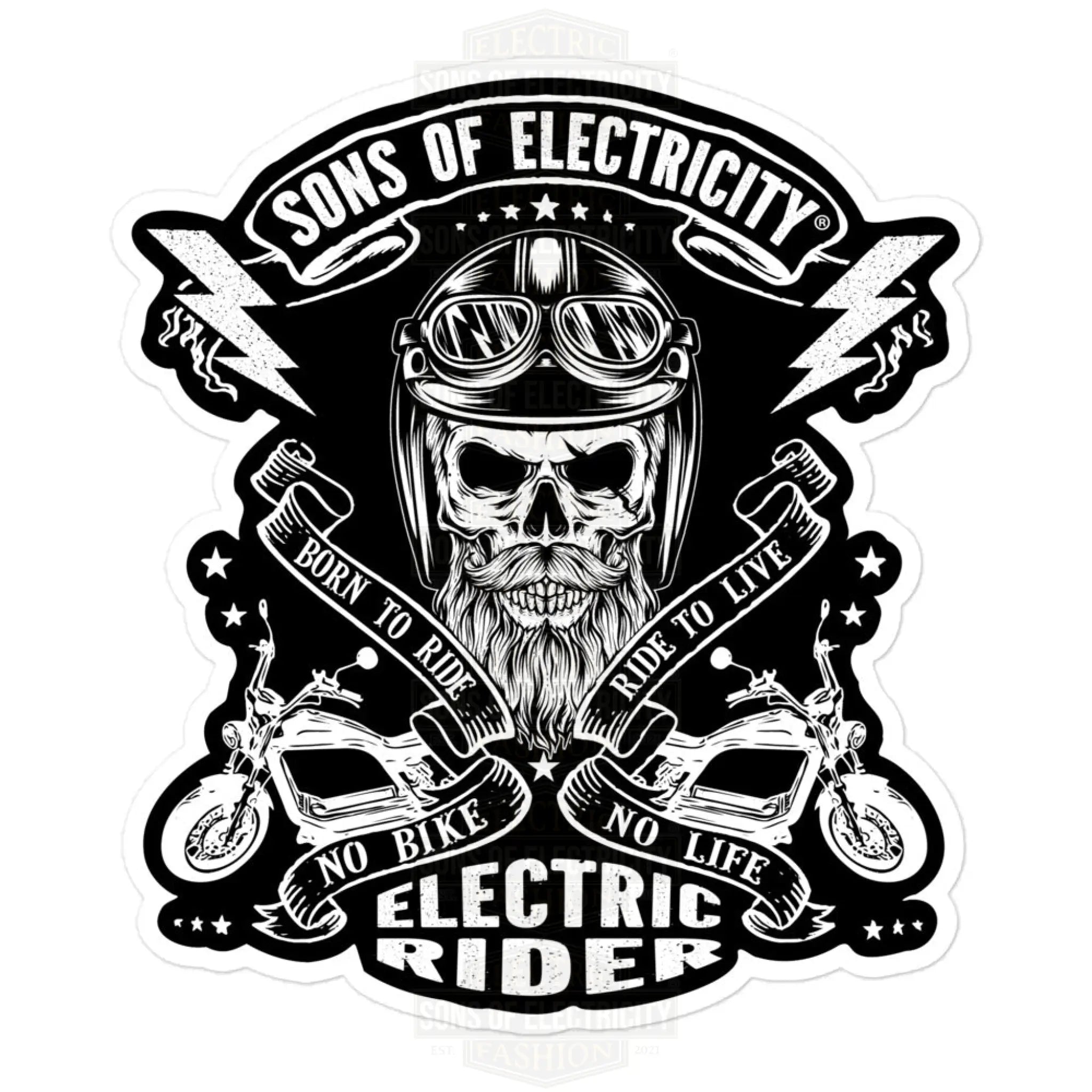 E-Chopper Aufkleber: SONS OF ELECTRICITY Electric Rider