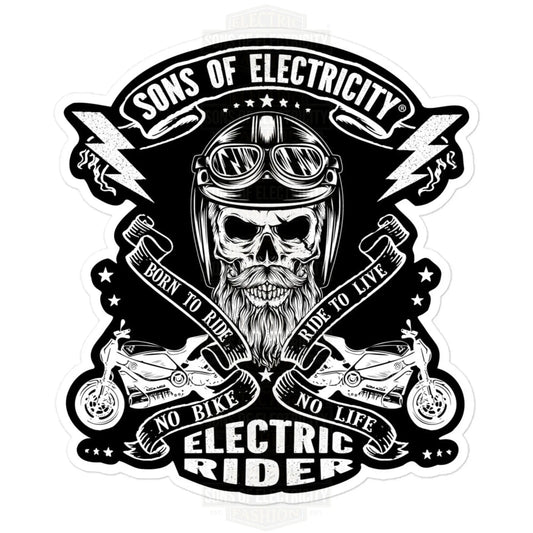 E-Motorrad Aufkleber: SONS OF ELECTRICITY Electric Rider -