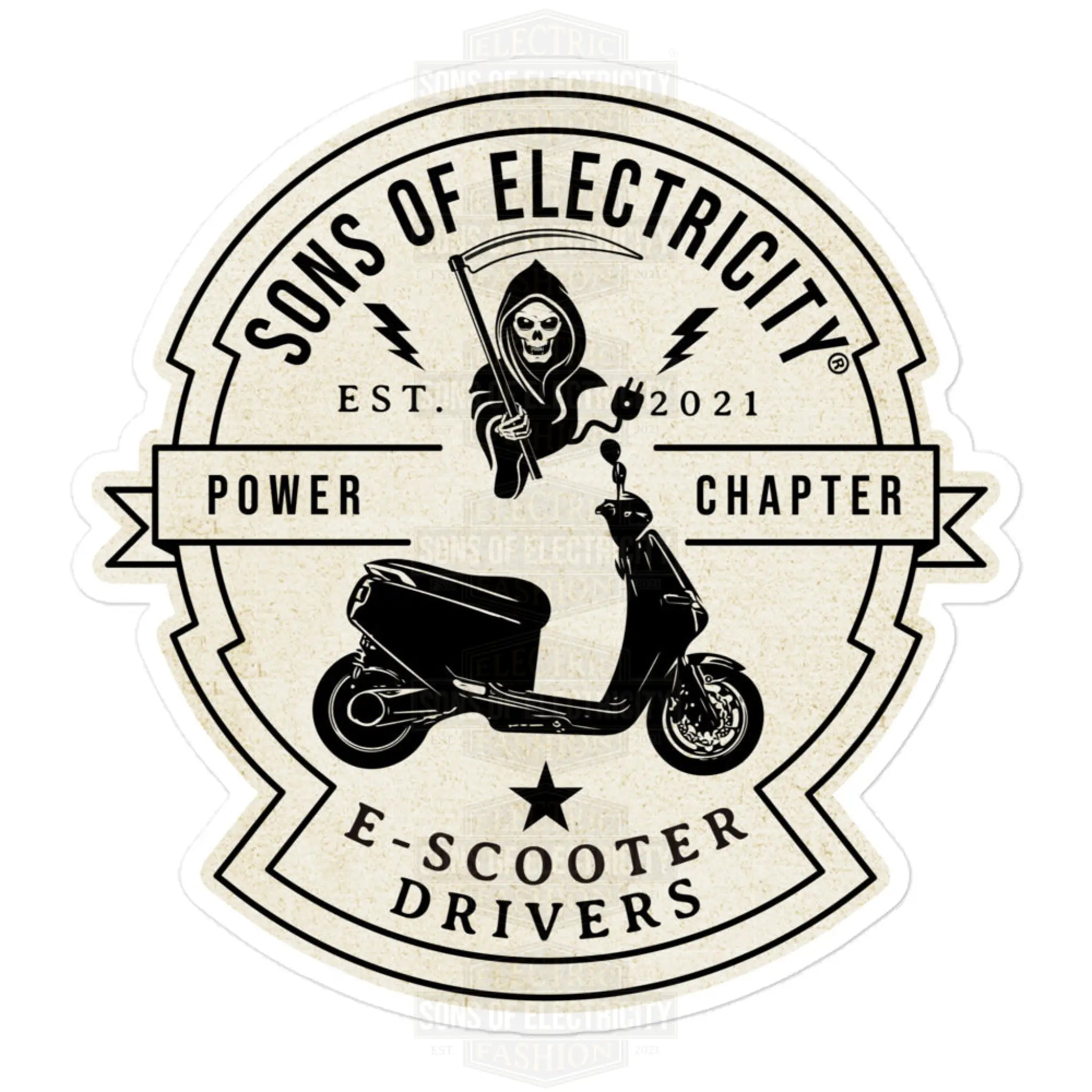 E-Motorroller Aufkleber: SONS OF ELECTRICITY E-Scooter