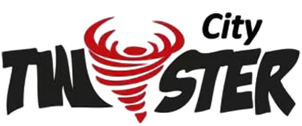 Logo der Marke City Twister mit Wirbelsturm-Grafik