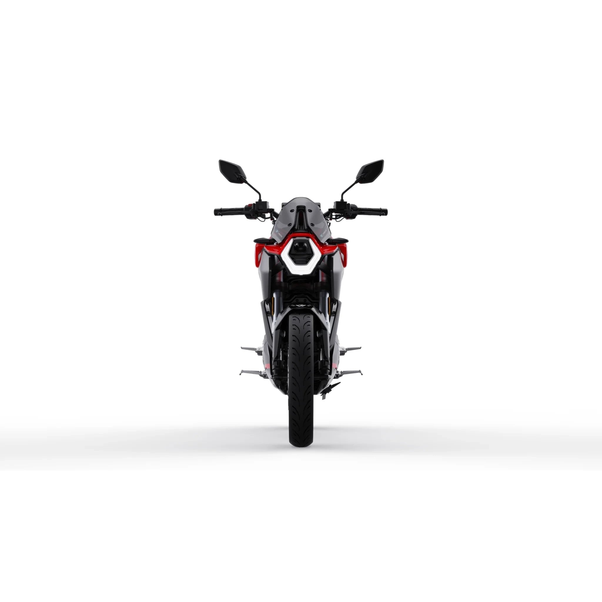 VMOTO Stash Elektroroller in Rot, Frontansicht – sportlicher E-Roller mit 120 km/h und ABS, erhältlich bei SONS OF ELECTRICITY, Dortmund, Deutschland