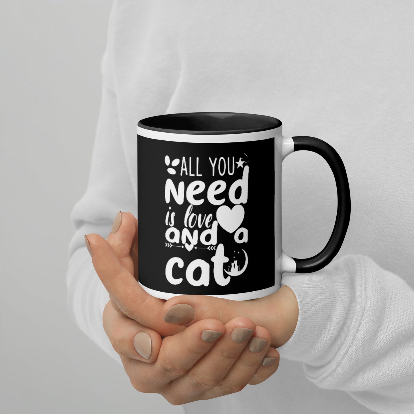 All you need is love and a cat – Tasse mit Aufdruck