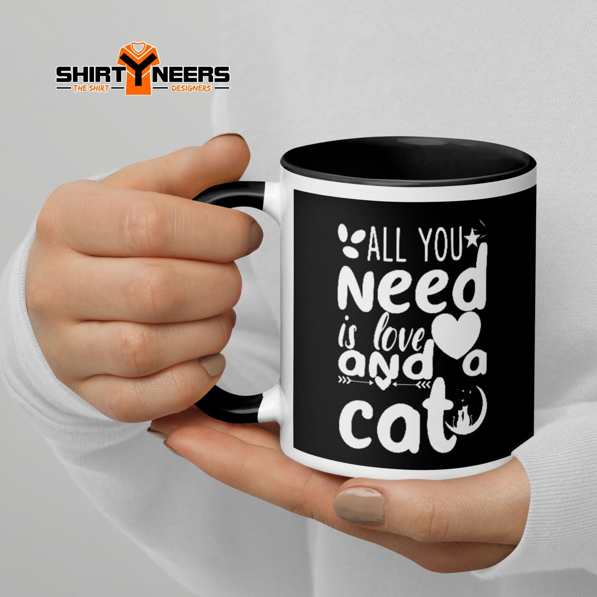 All you need is love and a cat – Tasse mit Aufdruck -
