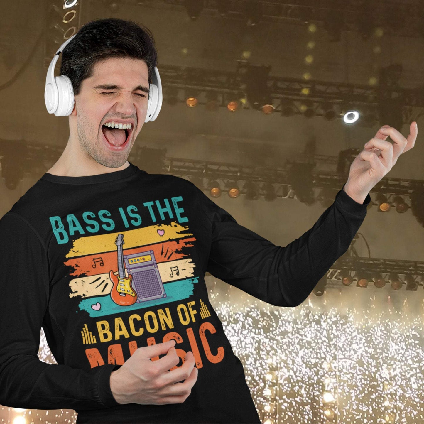 Bass ist the bacon of music - Unisex Sweatshirt Pullover