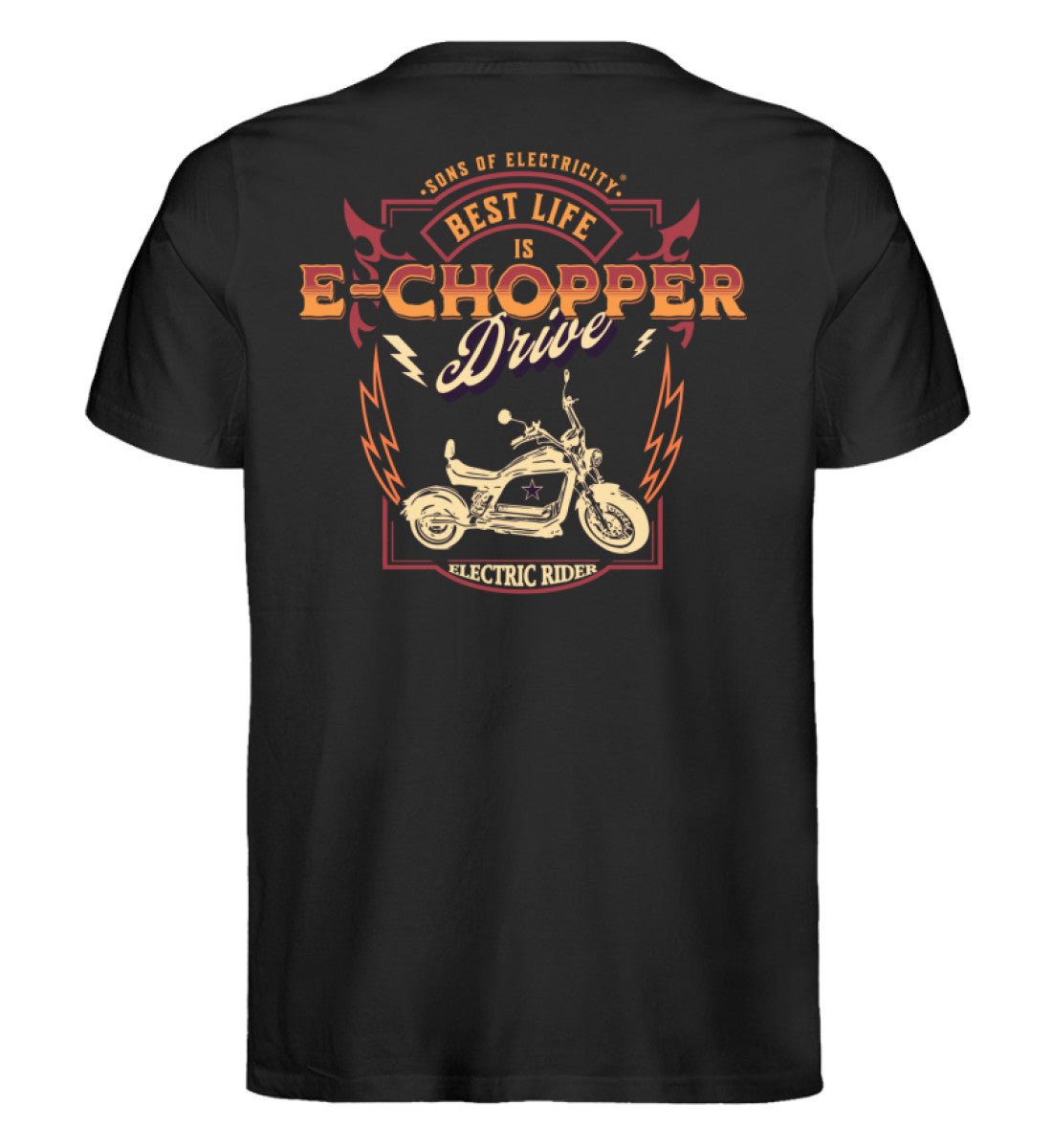Bio Premium E-Chopper (2) T-Shirt: Best Life is drive -