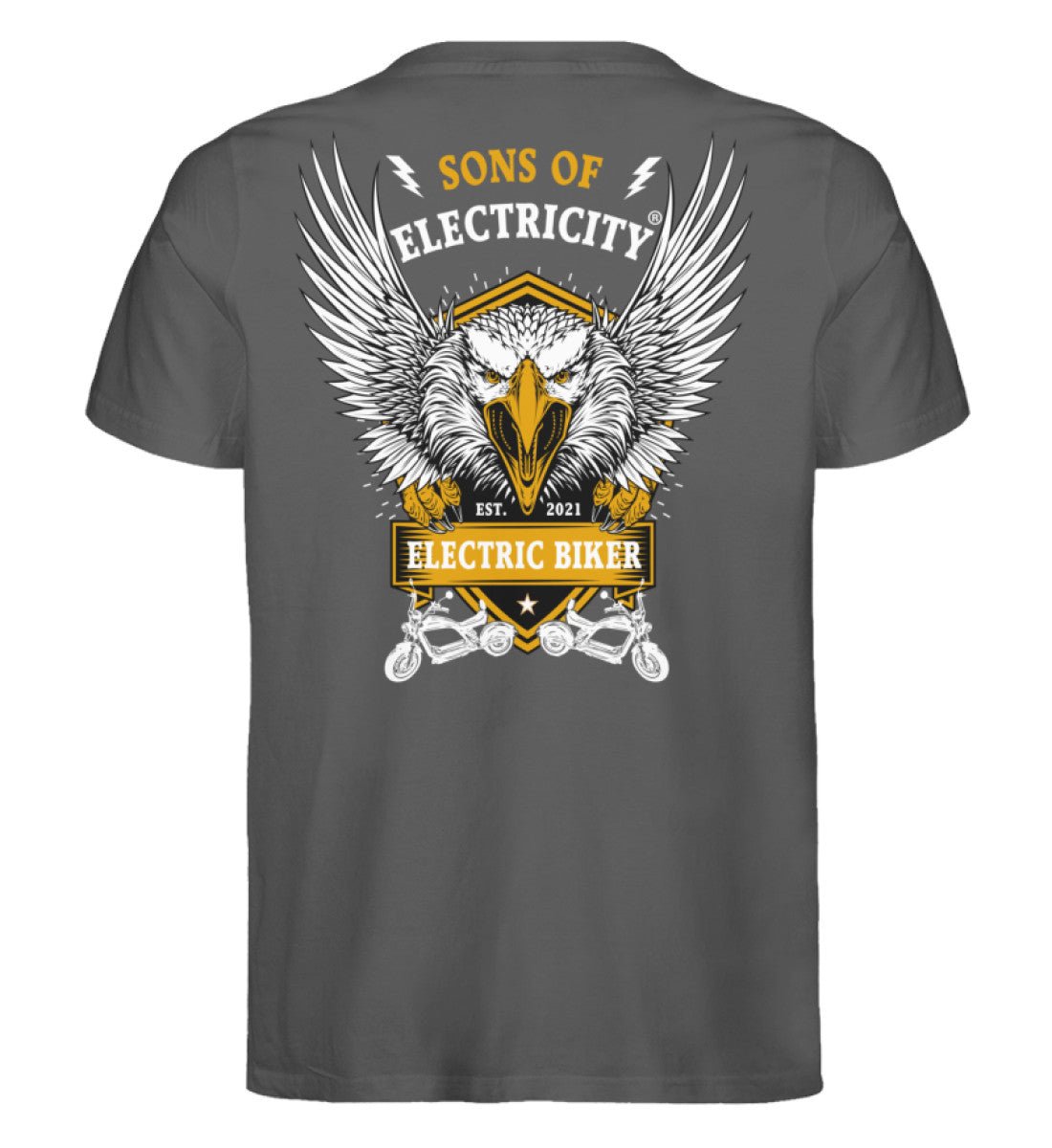 Bio Premium E-Chopper (2) T-Shirt: Electric Biker mit Adler