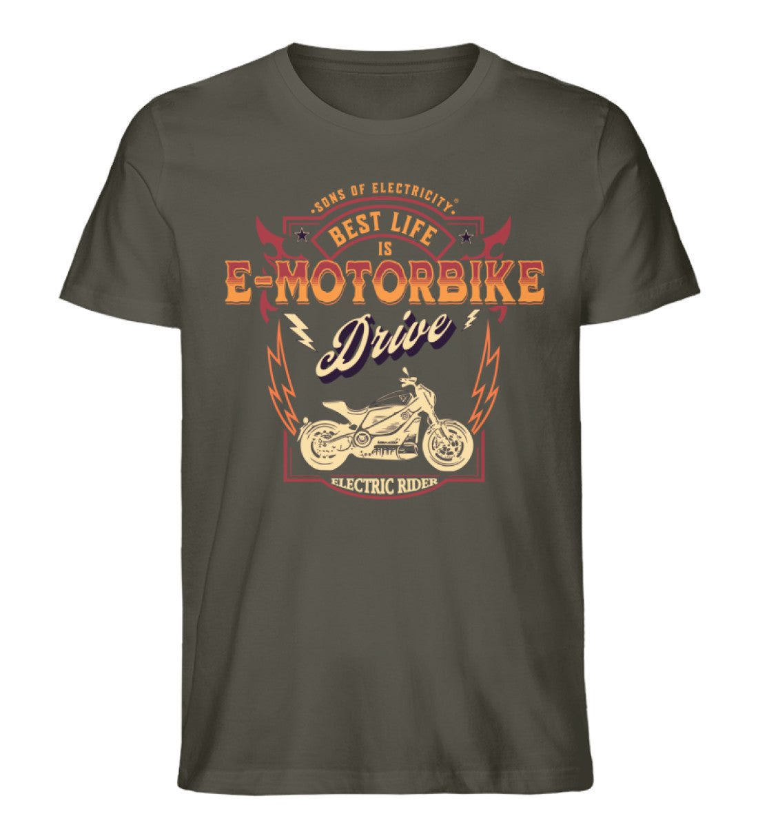 Bio Premium E-Motorrad T-Shirt: Best Life is E-Motorbike