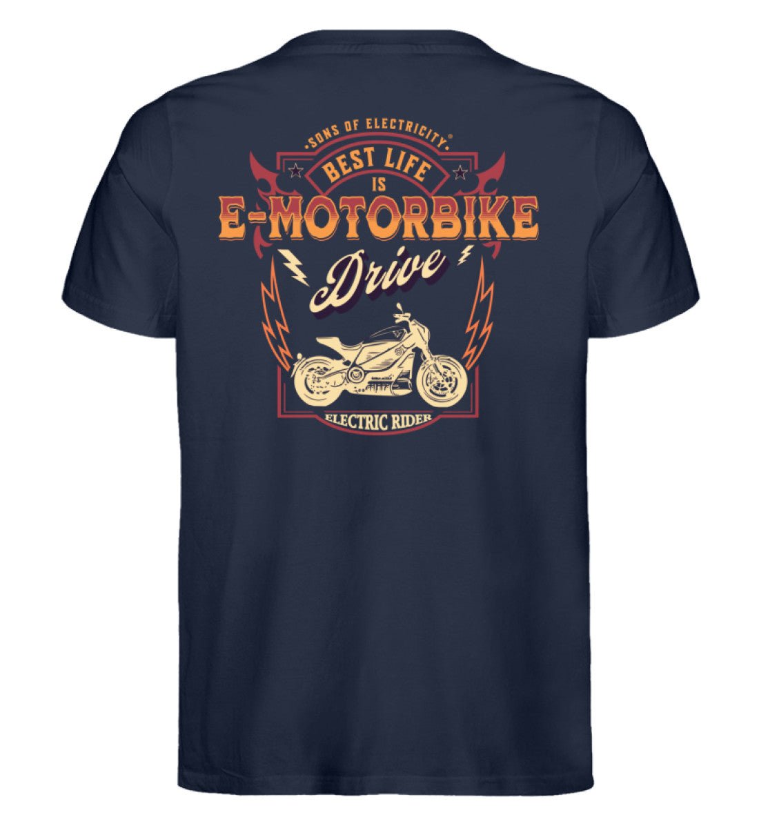 Bio Premium E-Motorrad T-Shirt: Best Life is E-Motorbike