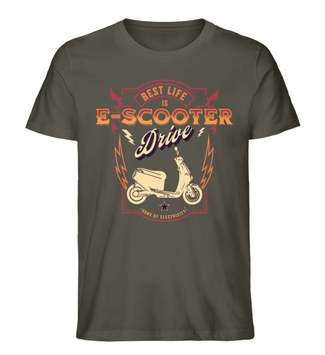 Bio Premium E-Motorroller T-Shirt: Best Life is E-Scooter
