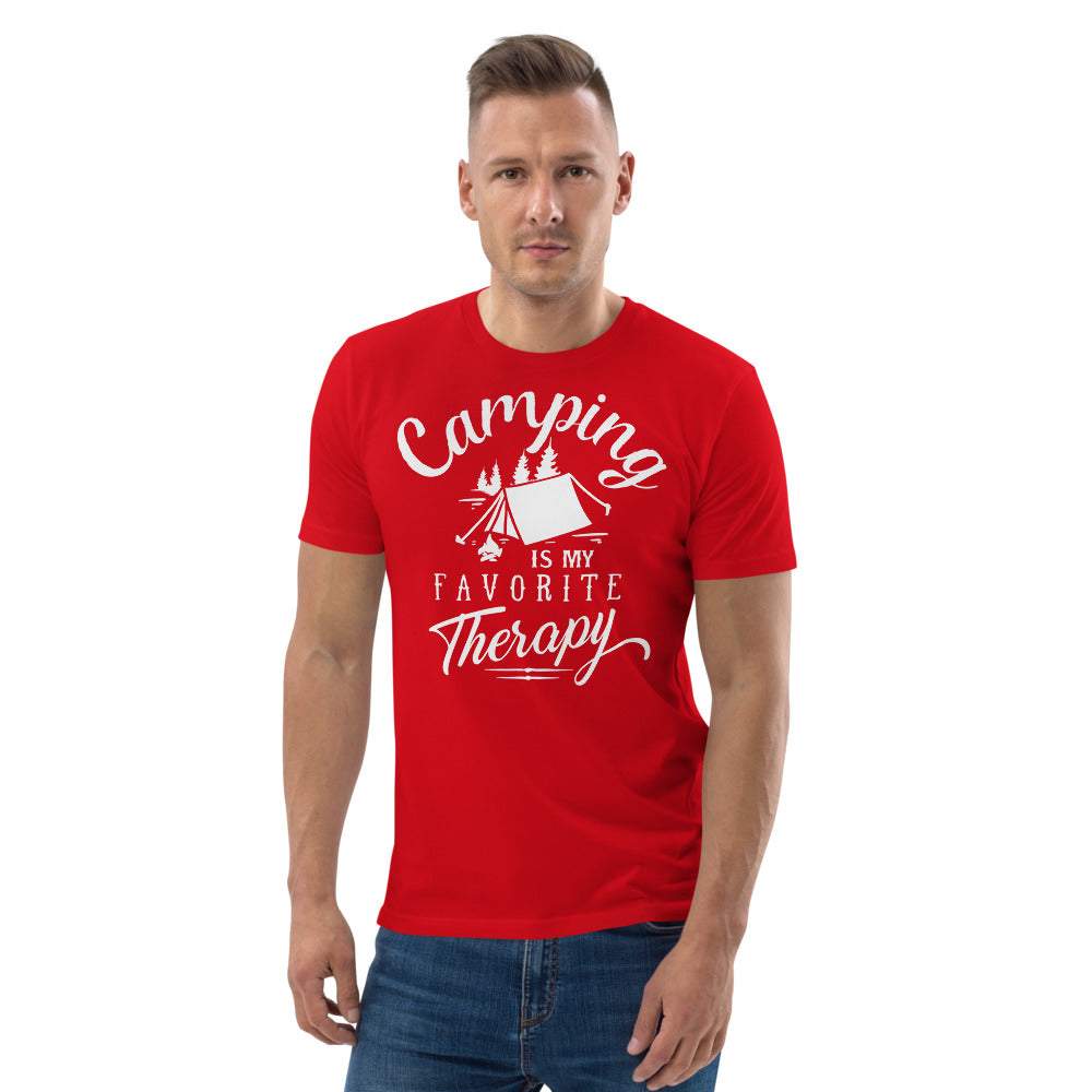 Camping is my favorite Therapy - Premium Bio Unisex Kurzarm