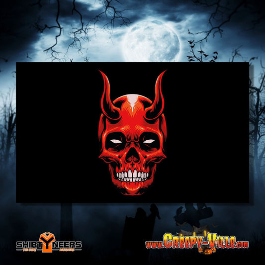 Creepy-Ville - Red Devil Dämon Fahne 90 X 150 cm -