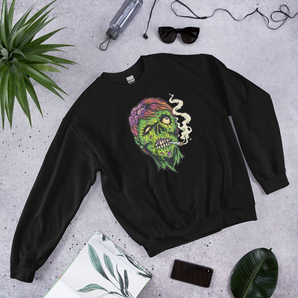 Creepy Ville - Smoking Zombie – Premium Unisex Sweatshirt