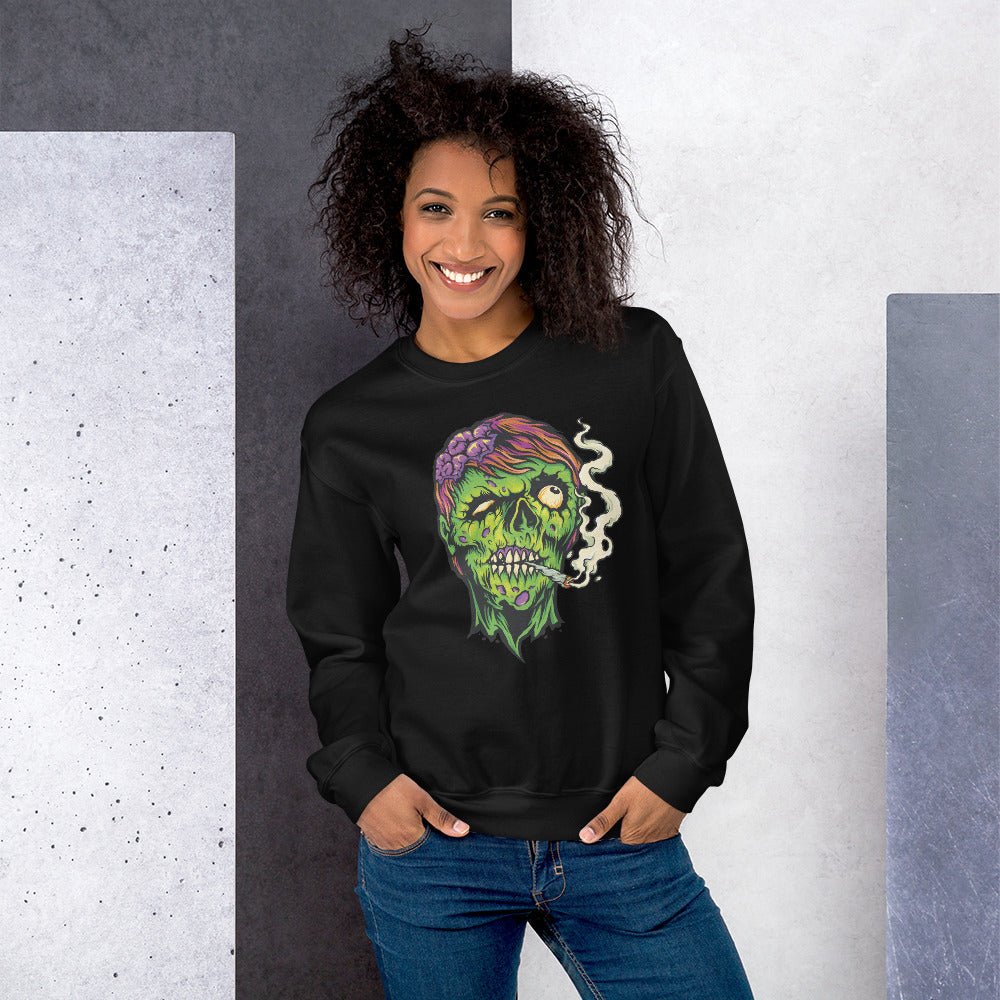 Creepy Ville - Smoking Zombie – Premium Unisex Sweatshirt