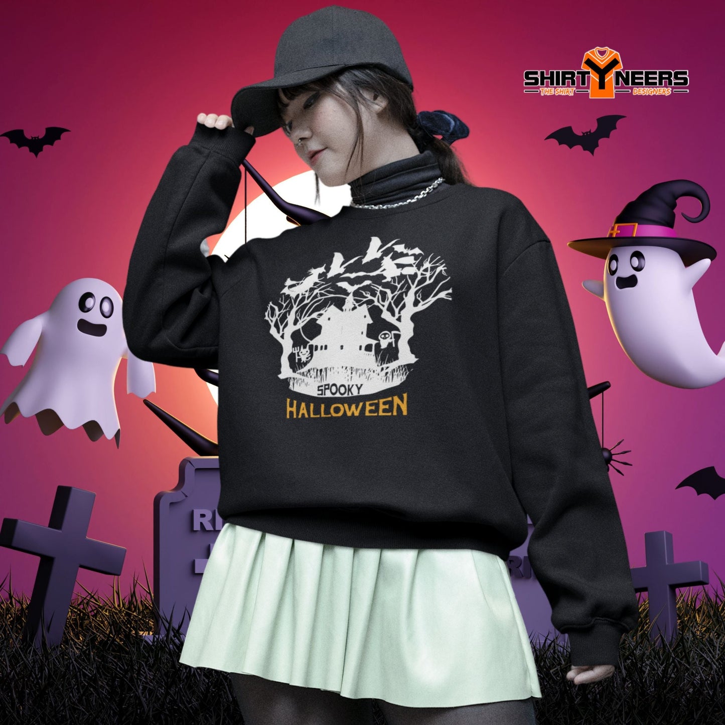 Creepy Ville - Spooky Halloween – Premium Unisex Sweatshirt