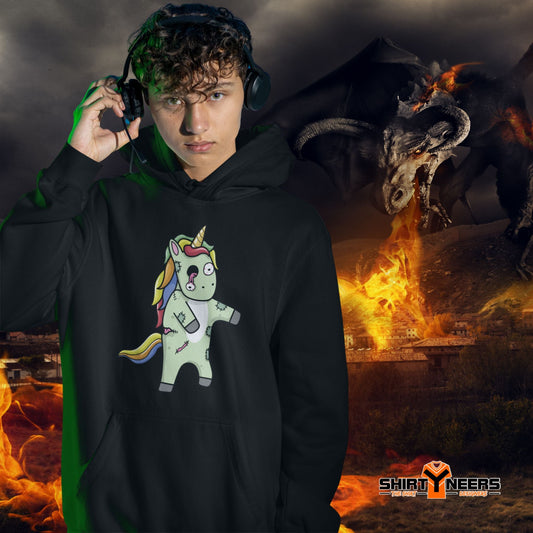 Creepy Ville - Zombie Einhorn – Premium Unisex Hoodie